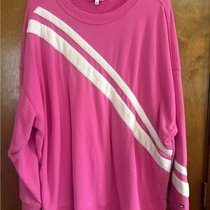 Crown & Ivy Pink Sweatshirt with White Accents A0033